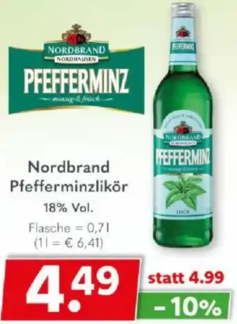 Getränkeland Nordbrand Pfefferminzlikör Angebot