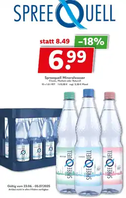 Getränkeland Spreequell Mineralwasser Angebot