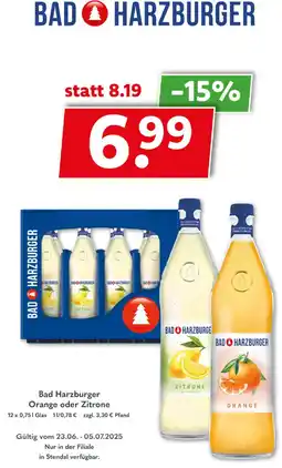 Getränkeland Bad Harzburger Orange oder Zitrone Angebot