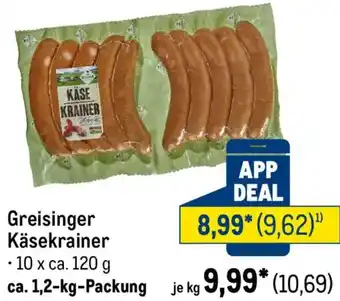 METRO Greisinger Käsekrainer Angebot