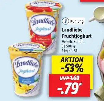 Lidl Landliebe Fruchtjoghurt 500g Angebot