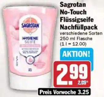 Hit Sagrotan No-Touch Flüssigseife Nachfüllpack Angebot