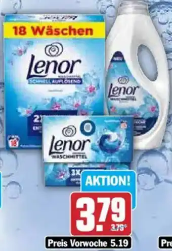 Hit Lenor Waschmittel Pulver, flüssig oder Pods Angebot