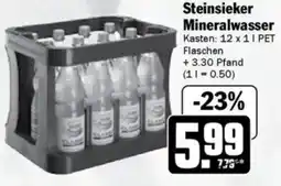 Hit Steinsieker Mineralwasser Angebot
