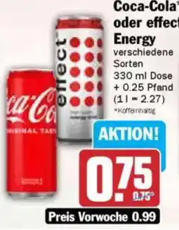 Hit Coca-Cola oder effect Energy Angebot