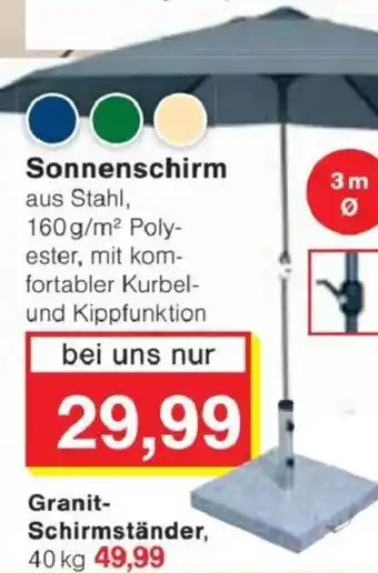 Jawoll Sonnenschirm Angebot