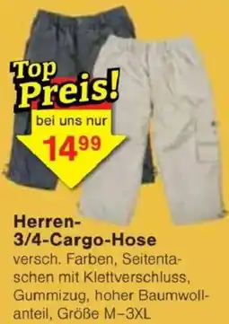 Jawoll Herren- 3/4-Cargo-Hose Angebot