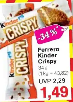 Jawoll Ferrero Kinder Crispy Angebot