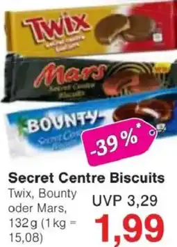 Jawoll Secret Centre Biscuits Twix, Bounty oder Mars Angebot
