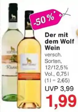 Jawoll Der mit dem Wolf Wein Angebot