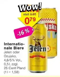 Jawoll Internatio- nale Biere Jelen oder Ozujsko Angebot