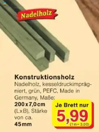 Jawoll Konstruktionsholz Angebot