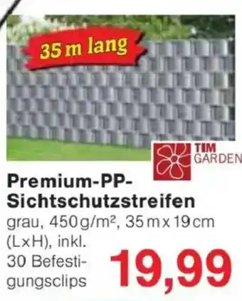 Jawoll TIM GARDEN Premium-PP- Sichtschutzstreifen Angebot