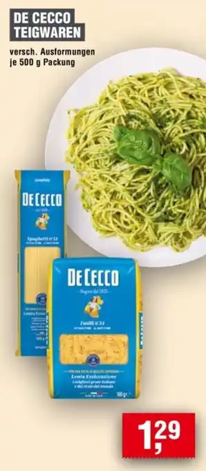 Handelshof DE CECCO TEIGWAREN Angebot