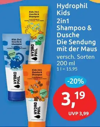 Budni Hydrophil Kids 2in1 Shampoo & Dusche Die Sendung mit der Maus Angebot