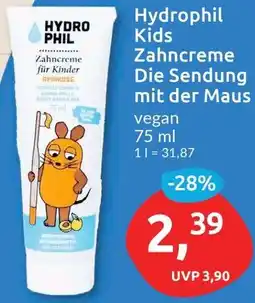 Budni Hydrophil Kids Zahncreme Die Sendung mit der Maus Angebot