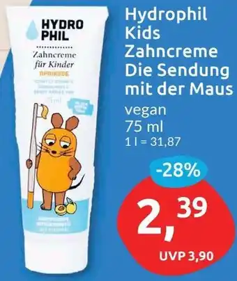 Budni Hydrophil Kids Zahncreme Die Sendung mit der Maus Angebot