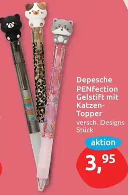 Budni Depesche PENfection Gelstift mit Katzen Topper Angebot