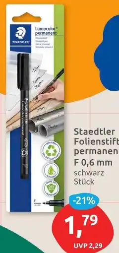 Budni Staedtler Folienstift permanent F 0,6 mm Angebot
