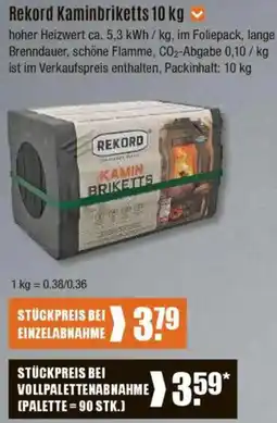 V Baumarkt Rekord Kaminbriketts Angebot