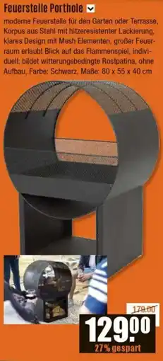 V Baumarkt Feuerstelle Porthole Angebot