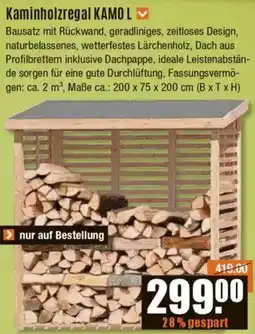 V Baumarkt Kaminholzregal KAMO L Angebot