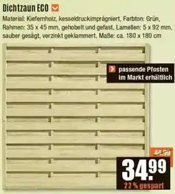 V Baumarkt Dichtzaun ECO Angebot