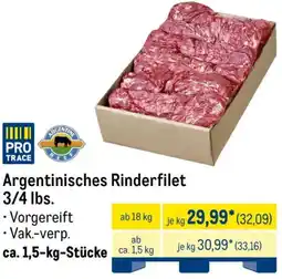 METRO Argentinisches Rinderfilet Angebot