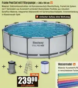 V Baumarkt Frame Pool Set mit Filterpumpe Angebot