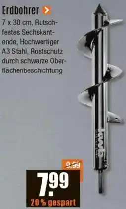 V Baumarkt Erdbohrer Angebot