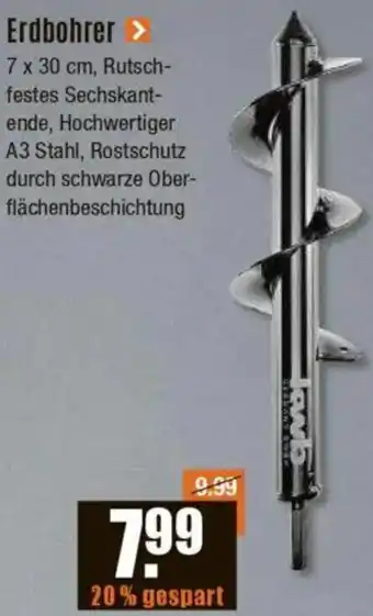 V Baumarkt Erdbohrer Angebot