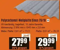 V Baumarkt Polycarbonat-Wellplatte Sinus 76/18 Angebot