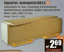 V Baumarkt Gipskarton-Ausbauplatte GKB 9,5 Angebot