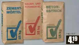 V Baumarkt Mauer- und Putzmörtel, Zementmörtel oder Betonestrich Angebot