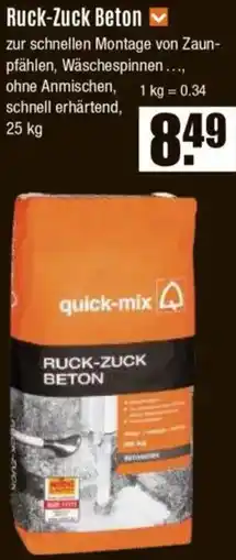 V Baumarkt quick-mix Ruck-Zuck Beton Angebot
