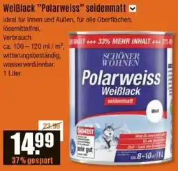 V Baumarkt SCHÖNER WOHNEN WeiBlack "Polarweiss" seidenmatt Angebot