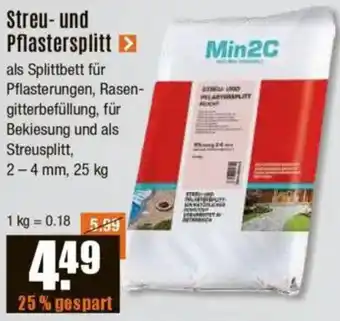 V Baumarkt Min2C Streu- und Pflastersplitt Angebot