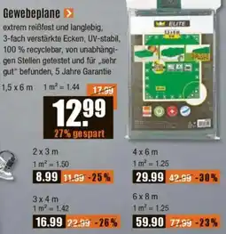 V Baumarkt Gewebeplane Angebot