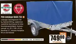 V Baumarkt STEMA PKW-Anhänger BASIC 750 Angebot