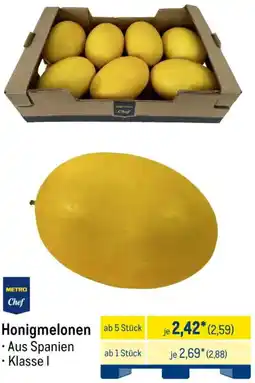 METRO METRO Chef Honigmelonen Angebot