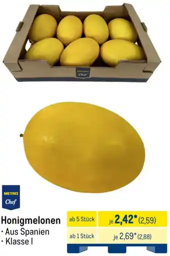 METRO METRO Chef Honigmelonen Angebot