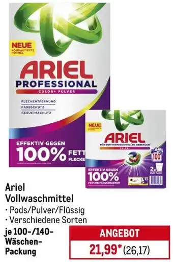 METRO Ariel Vollwaschmittel Angebot