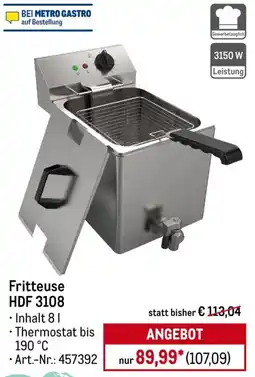 METRO Fritteuse HDF 3108 Angebot
