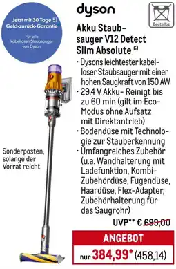 METRO dyson Akku Staubsauger V12 Detect Slim Absolute Angebot