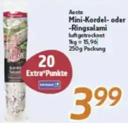 inkoop Aoste Mini-Kordel oder Ringsalami Angebot