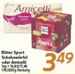 inkoop Ritter Sport Schokowürfel oder Amicelli Angebot