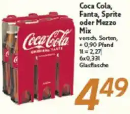 inkoop Coca Cola, Fanta, Sprite oder Mezzo Mix Angebot