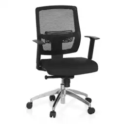 Netto Marken-Discount hjh OFFICE Profi Bürostuhl NET 90 Stoff/Netzstoff mit Armlehnen Angebot