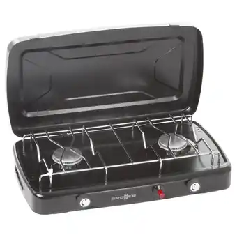 Netto Marken-Discount BRUNNER Gaskocher Phoenix Campingkocher Deckel 2-flammig Kochfeld 50mBar 2x1,2KW Angebot