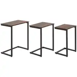 Netto Marken-Discount HOMCOM Beistelltisch-Set Spanplatte, Stahl Angebot
